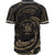 Niue Polynesian Baseball Shirt - Gold Tribal Wave - Polynesian Pride