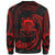 Tuvalu Polynesian Custom Personalised Sweater - Red Tribal Wave - Polynesian Pride