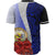 Hawaii Polynesian Custom Personalised Baseball Shirt - Coat Of Arm With Hibiscus Blue - Polynesian Pride