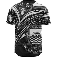 Tuvalu Baseball Shirt - White Color Cross Style - Polynesian Pride