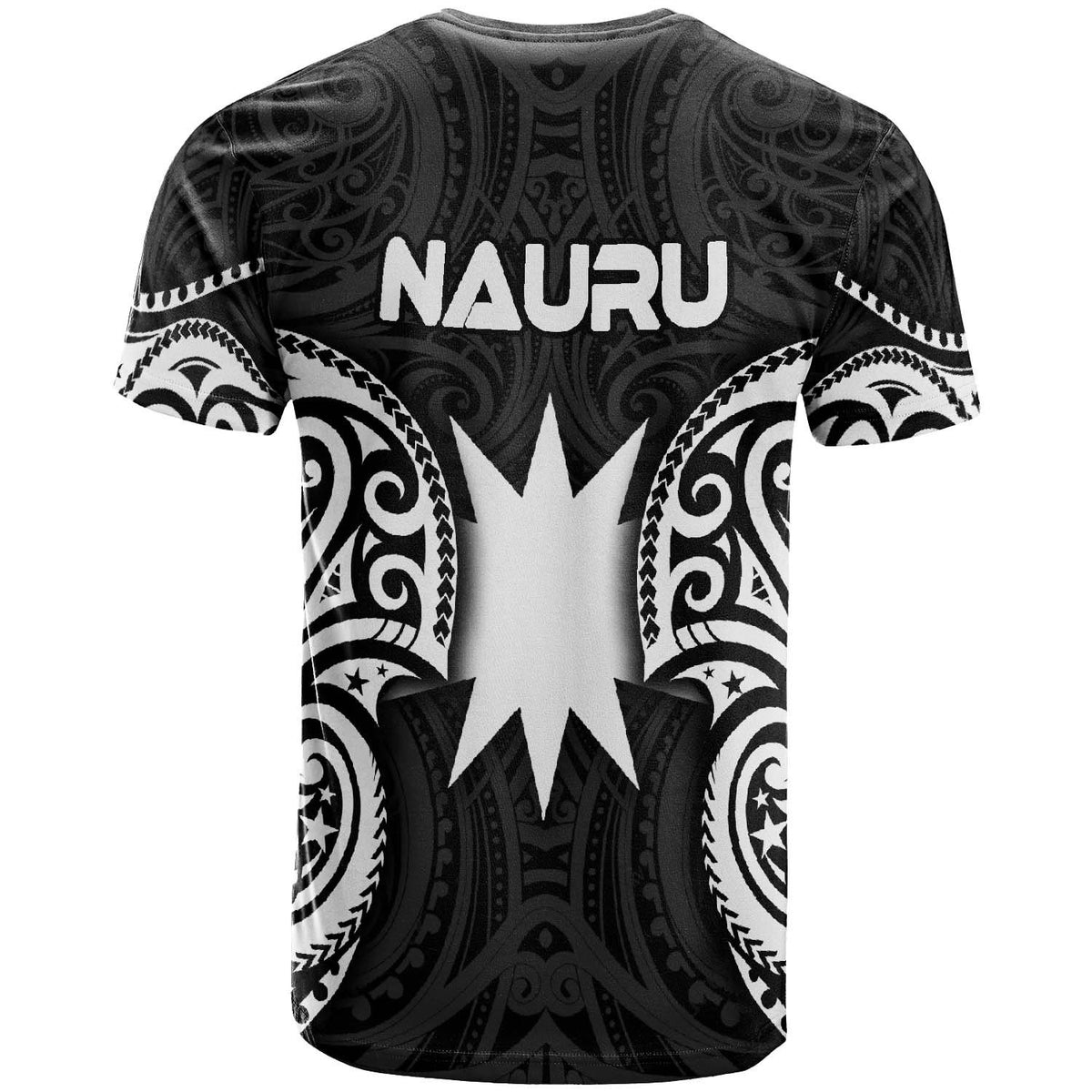 Nauru Polynesian Custom T Shirt Nauru Spirit White - Polynesian Pride