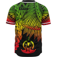 Vanuatu Polynesian Custom Personalised Baseball Shirt - Tribal Wave Tattoo Reggae - Polynesian Pride