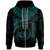 Polynesian Hawaii Zip up Hoodie Hawaiian Waves (Turquoise) Unisex Turquoise - Polynesian Pride