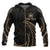 Samoa Polynesian All Over Custom Zip up Hoodie Gold Tribal Wave Unisex Black - Polynesian Pride