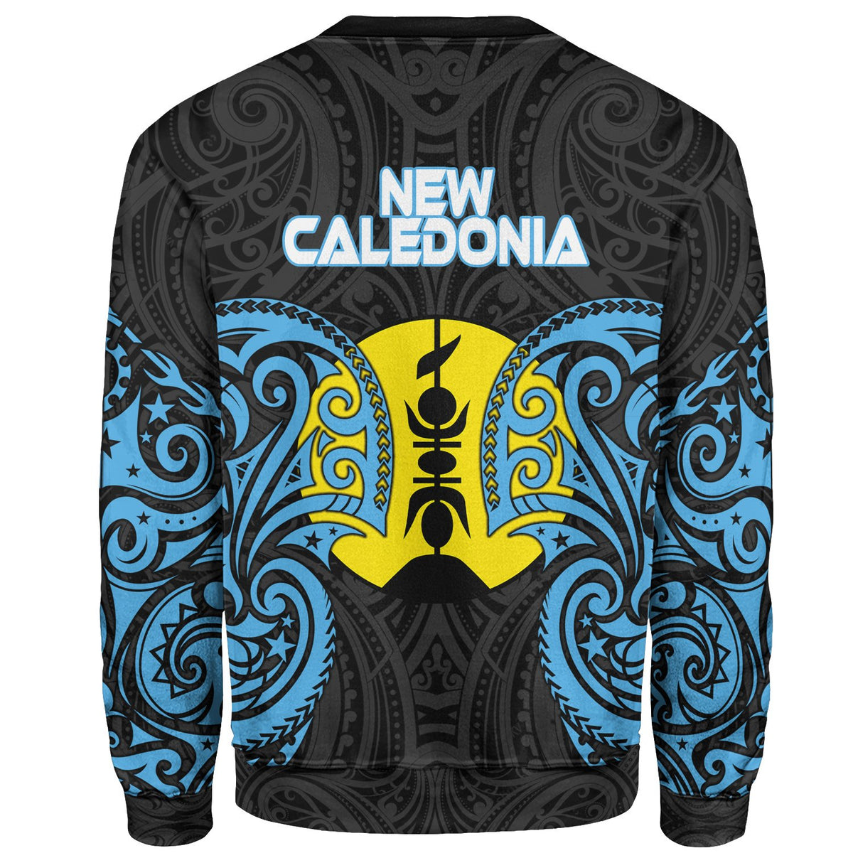 New Caledonia Polynesian Custom Personalised Sweater - Spirit Style Blue - Polynesian Pride