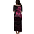 Breast Cancer Pink Ribbon Butterfly Polynesian Black Version Puletasi Dress - LT12 - Polynesian Pride