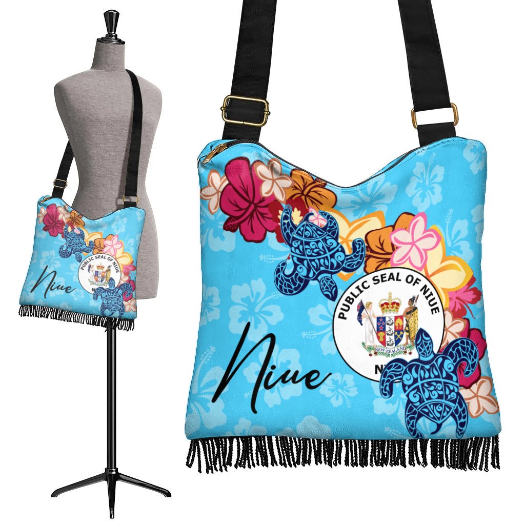 Niue Boho Handbag - Tropical Style One Size Boho Handbag Blue - Polynesian Pride