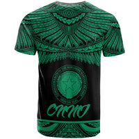 Northern Mariana Islands Polynesian Custom T Shirt Northern Mariana Islands Pride Green Version - Polynesian Pride