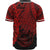 Palau Polynesian Custom Personalised Baseball Shirt - Tribal Wave Tattoo Red - Polynesian Pride