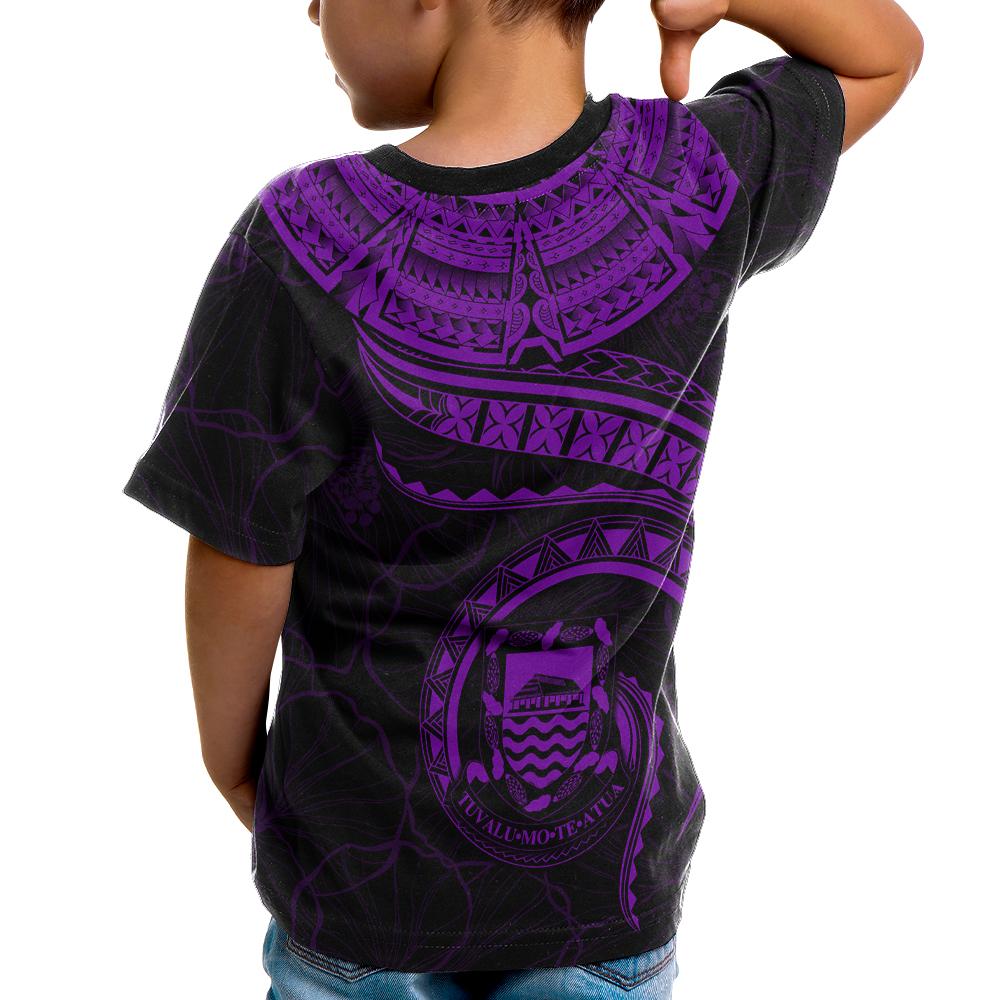 Tuvalu Polynesian Custom T Shirt Tuvaluan Waves (Purple) - Polynesian Pride