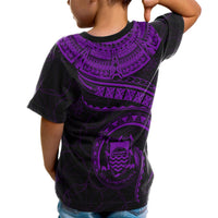 Tuvalu Polynesian Custom T Shirt Tuvaluan Waves (Purple) - Polynesian Pride