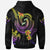 Kosrae Custom Zip up Hoodie Plumeria Flowers with Polynesian Patterns - Polynesian Pride