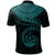 Vanuatu Polynesian Custom Polo Shirt Vanuatu Waves (Turquoise) - Polynesian Pride