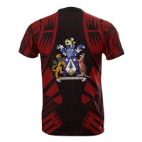 Norfolk Island T Shirt Norfolk Island Coat Of Arms Polynesian Tattoo Red Style - Polynesian Pride
