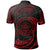 Palau Polynesian Custom Polo Shirt Red Tribal Wave - Polynesian Pride