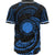 Northern Mariana Islands Polynesian Baseball Shirt - Blue Tribal Wave - Polynesian Pride