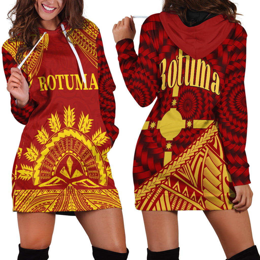 Rotuma Hoodie Dress - Noatau Tapa Patterns With Bamboo LT13 Blue - Polynesian Pride