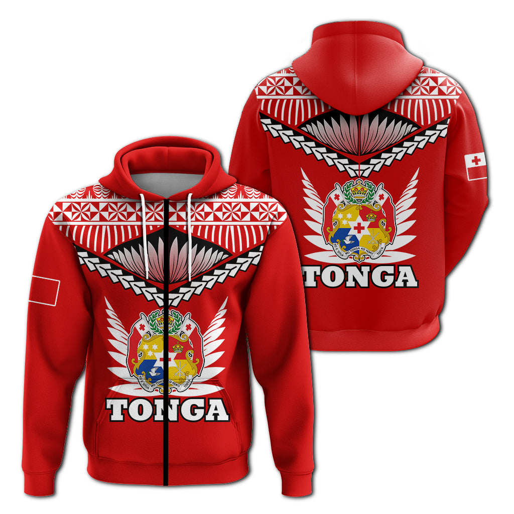 Tonga Zip up Hoodie Tongan Pride LT12 Unisex Blue - Polynesian Pride