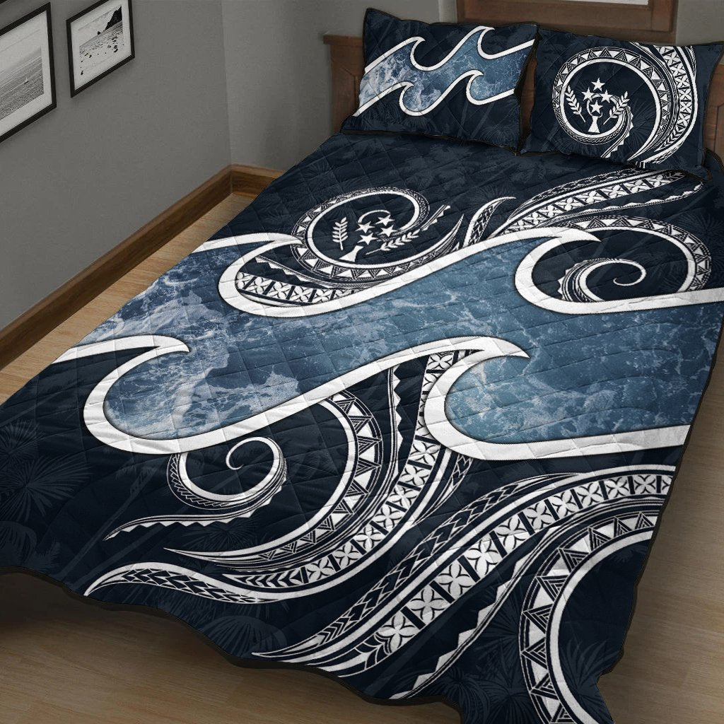 Kosrae Islands Polynesian Quilt Bed Set - Ocean Style - Polynesian Pride