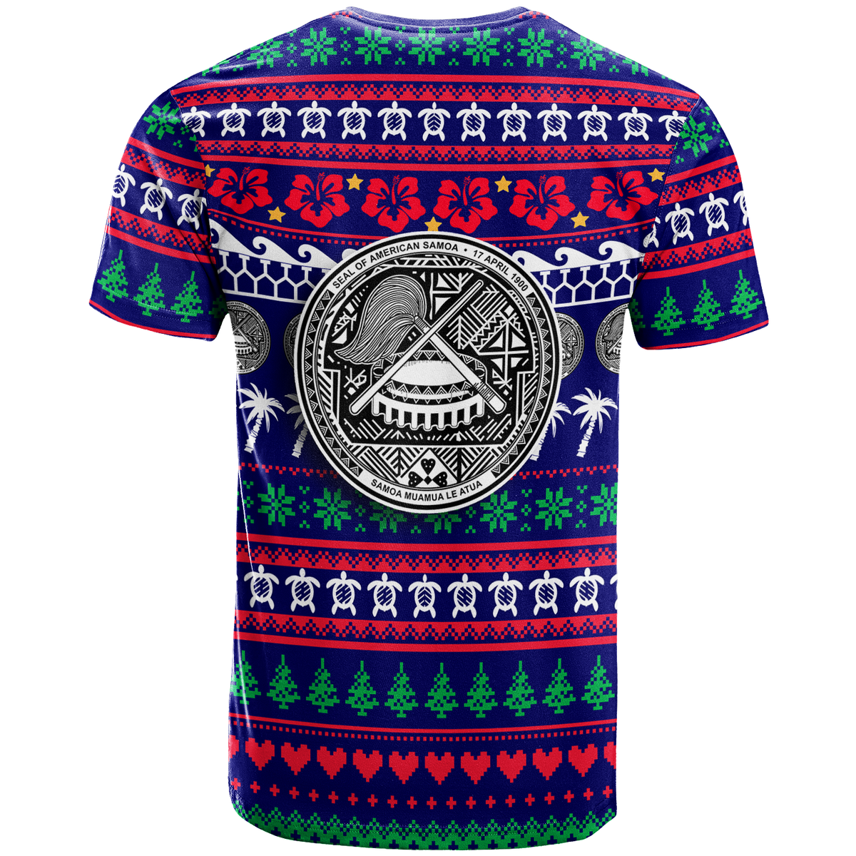 American Samoa Christmas T Shirt Ugly Christmas LT12 - Polynesian Pride