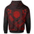 Northern Mariana Islands Custom Polynesian Zip up Hoodie CNMI Seal Camisole Hibiscus Style (Red) - Polynesian Pride