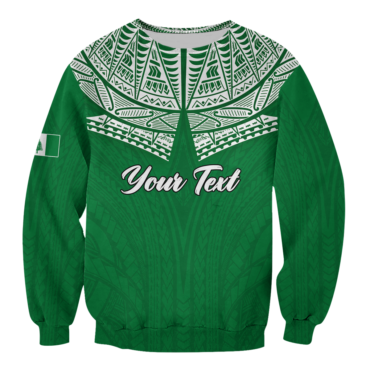 (Custom Personalised) Norfolk Islands Pine Tree Sweatshirt - LT12 Unisex Green - Polynesian Pride
