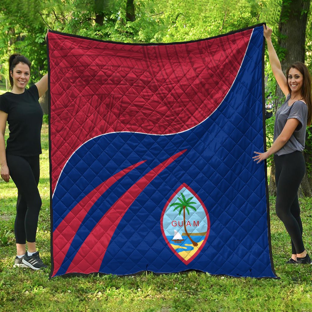 Guam Premium Quilt - Curve Style - Polynesian Pride