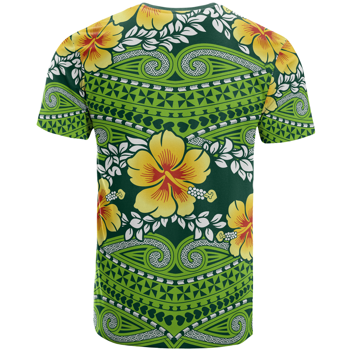 Polynesian All Over T Shirt Polynesian Hibiscus Pattern - Polynesian Pride