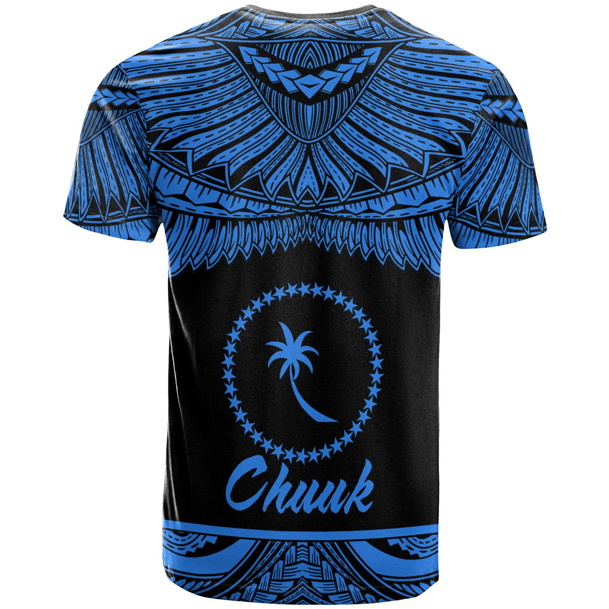 Chuuk Polynesian Custom T Shirt Chuuk Pride Blue Version - Polynesian Pride
