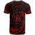 Niue Polynesian Custom T Shirt Red Tribal Wave - Polynesian Pride