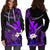 Hawaii Turtle With Plumeria Leaf Purple Women Hoodie Dress - LT12 - Polynesian Pride