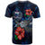 Samoa Polynesian T Shirt Blue Turtle Hibiscus - Polynesian Pride