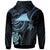 Tokelau Custom Hoodie Blue Turtle - Polynesian Pride