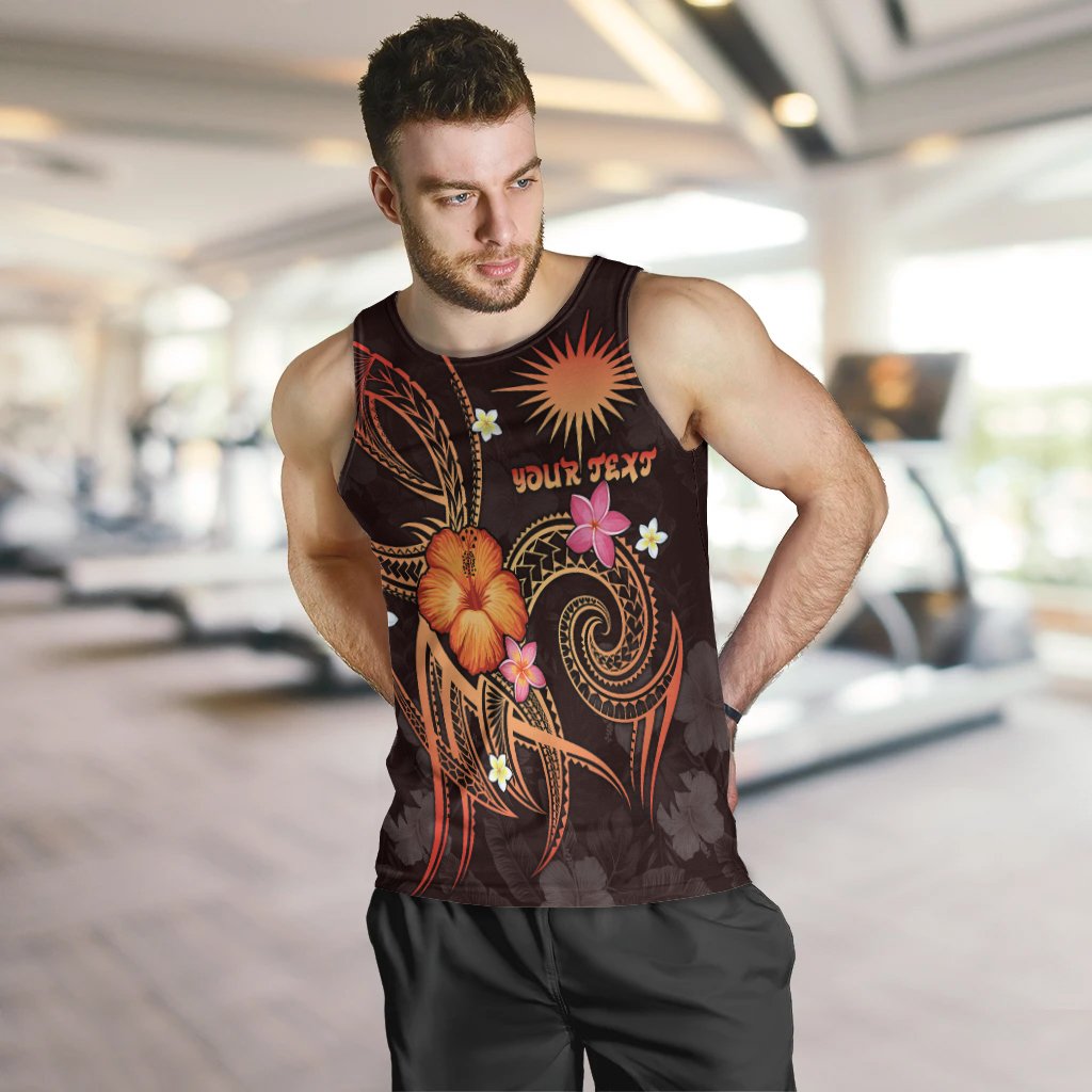 Marshall Islands Polynesian Personalised Men's Tank Top - Legend of Marshall Islands (Red) - Polynesian Pride