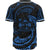 Fiji Polynesian Baseball Shirt - Blue Tribal Wave - Polynesian Pride