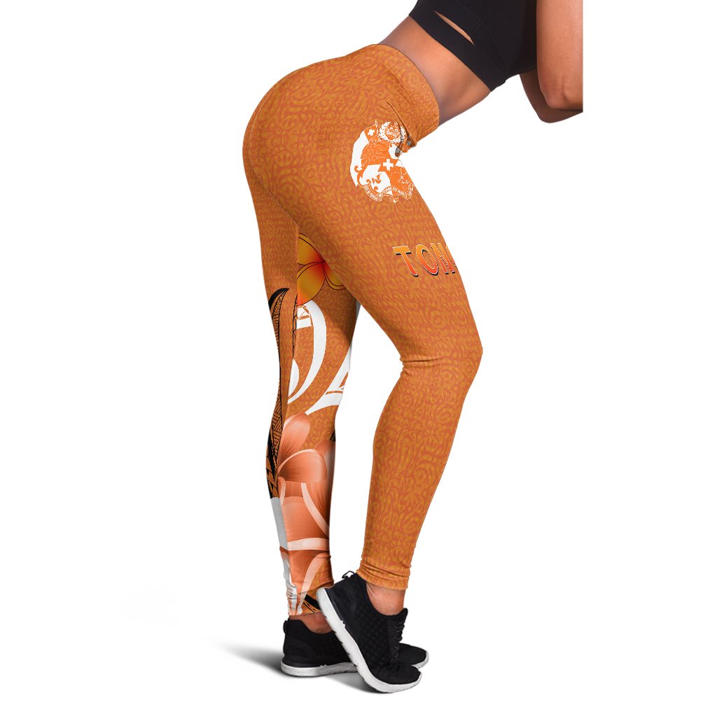 Tonga Leggings - Tongan Spirit Orange - Polynesian Pride