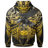 Samoa Polynesian ll Over Hoodie Eagle Tribal Pattern Yellow - Polynesian Pride