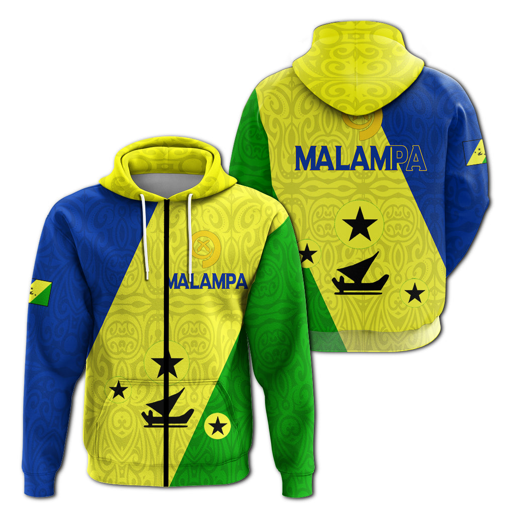Vanuatu Malampa Province Zip up Hoodie Flag Style LT12 Unisex Yellow - Polynesian Pride