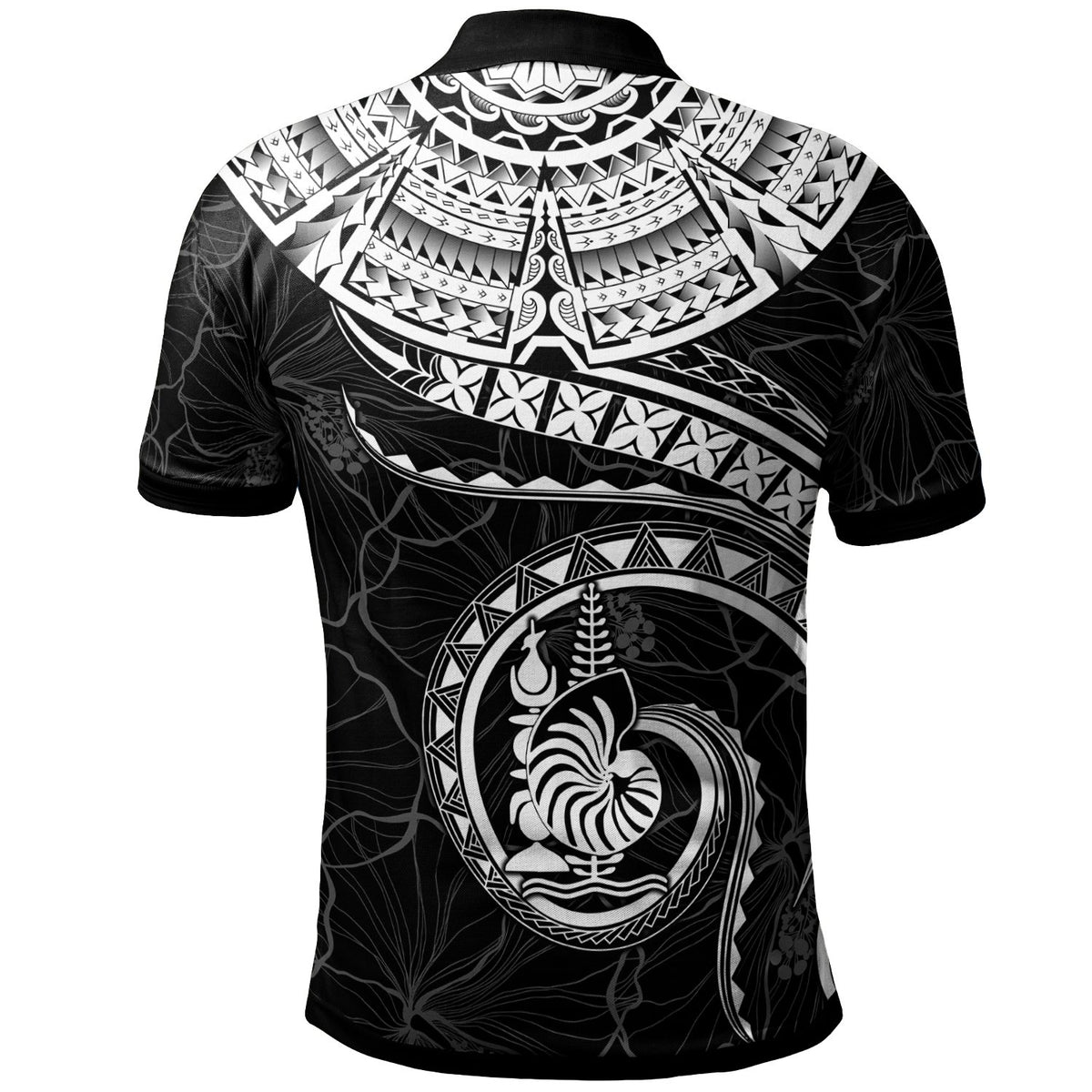 New Caledonia Polynesian Polo Shirt Polynesian Waves (White) - Polynesian Pride