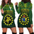 The Kuki's Hoodie Dress Cook Islands Rugby LT13 Green - Polynesian Pride