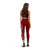 Fiji Legging - Turtle Plumeria (Red) - Polynesian Pride