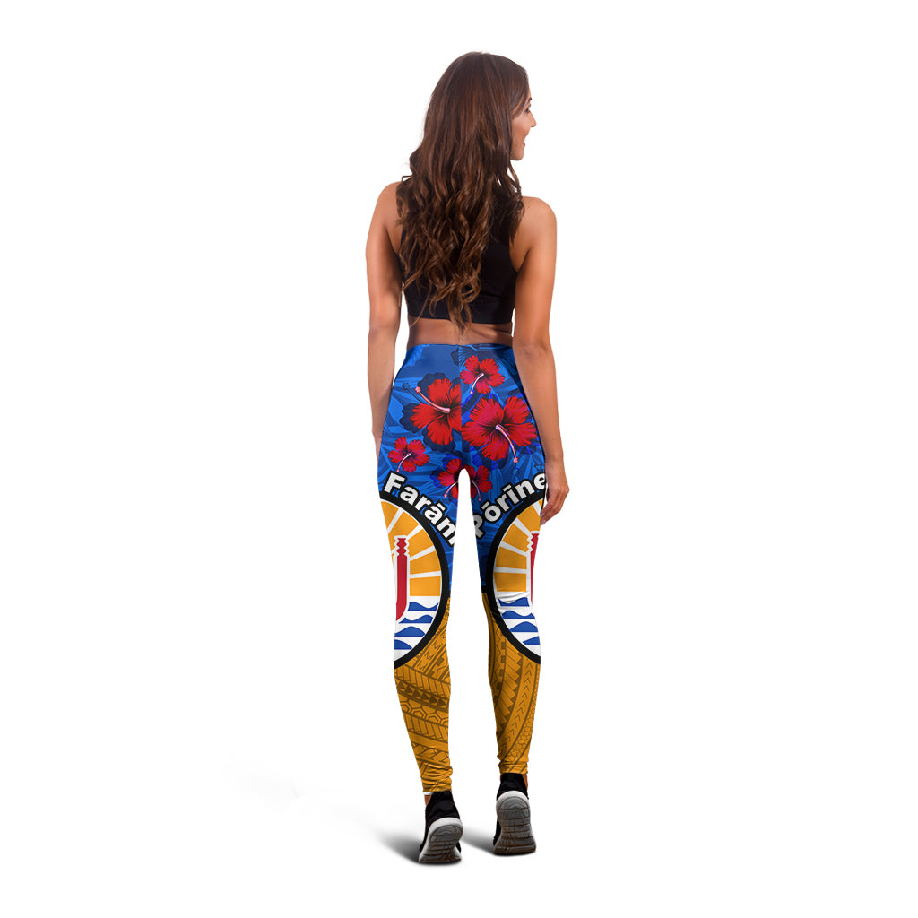 French Polynesian Hibiscus Flowers Leggings - LT20 - Polynesian Pride