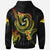 Papua New Guinea Custom Zip up Hoodie Reggae Plumeria Flowers with Spiral Patterns - Polynesian Pride