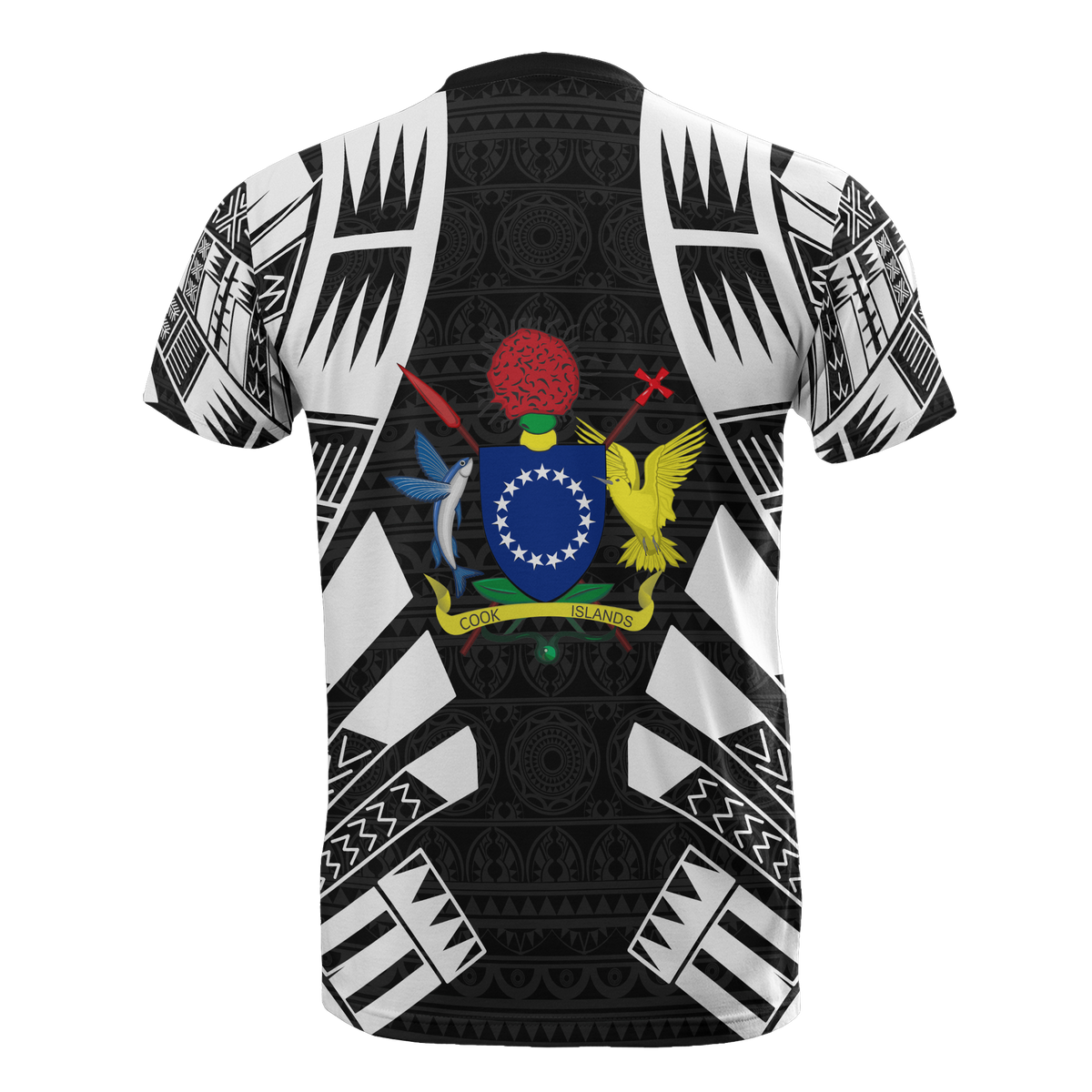 Cook Islands T Shirt Polynesian Coat of Arms Polynesian Tattoo Style - Polynesian Pride