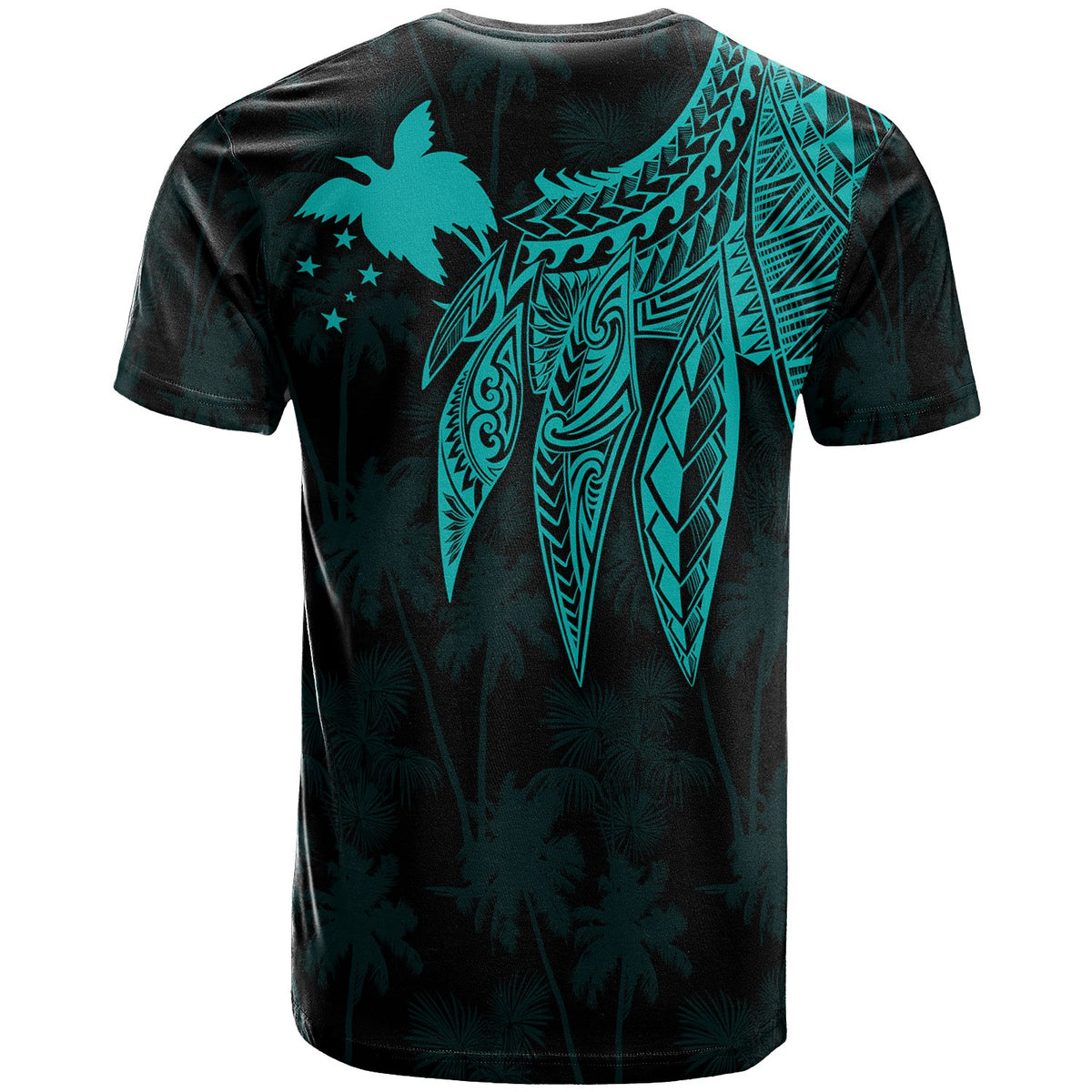 Papua New Guinea T Shirt Polynesian Wings (TurQuoiSe) - Polynesian Pride