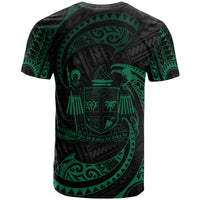 Fiji Polynesian Custom T Shirt Green Tribal Wave - Polynesian Pride