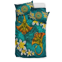 American Samoa Polynesian Bedding Set - Manta Ray Ocean - Polynesian Pride