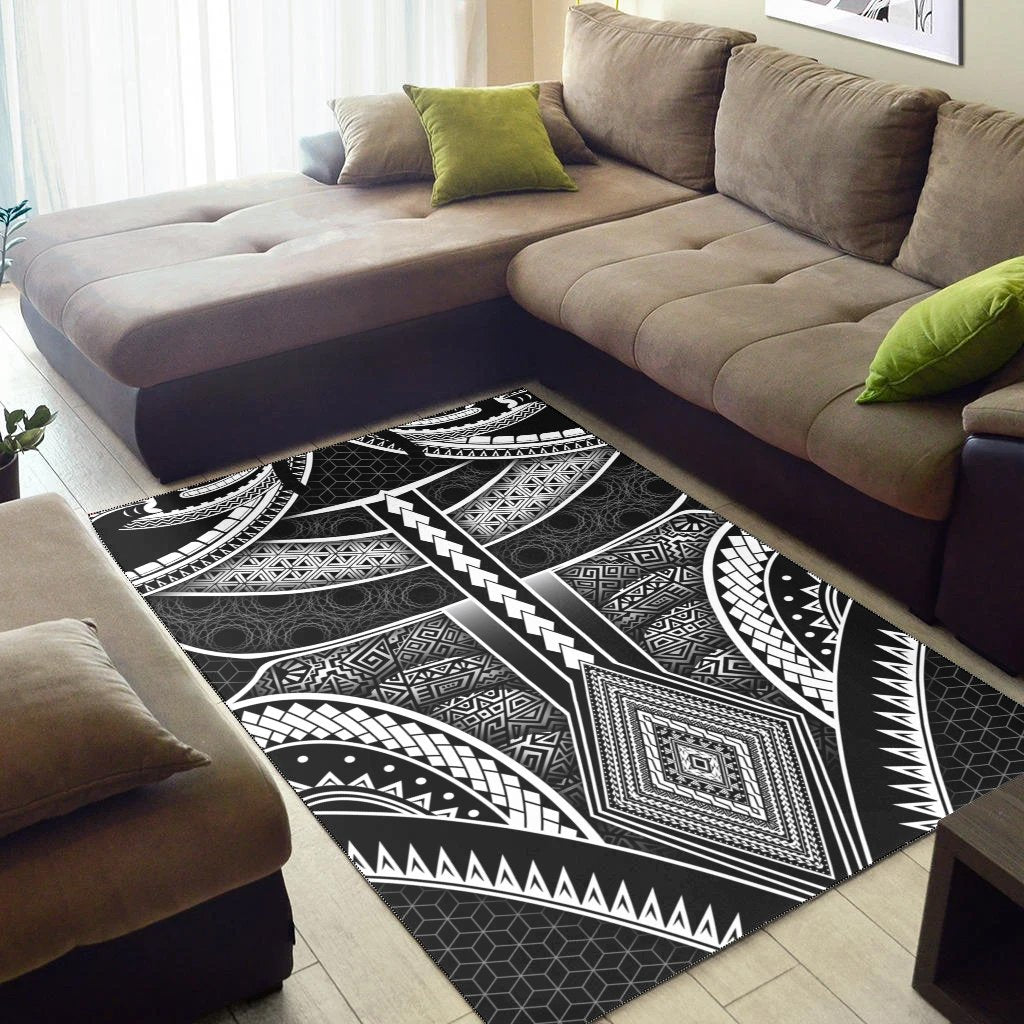 Polynesian FSM Area Rug - Poly Pattern With COA Federated States of Micronesia - Polynesian Pride