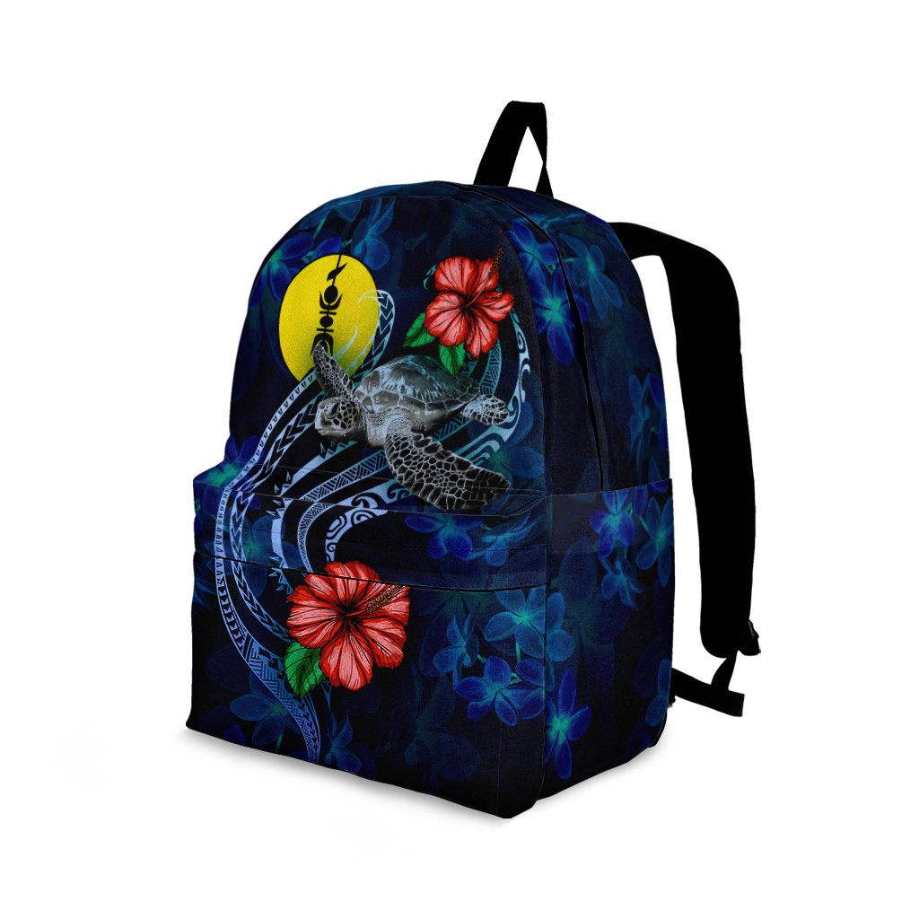 New Caledonia Polynesian BackPack - Blue Turtle Hibiscus - Polynesian Pride