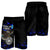 American Samoa Polynesian Men's Shorts - Eagle With Flame Blue - Polynesian Pride